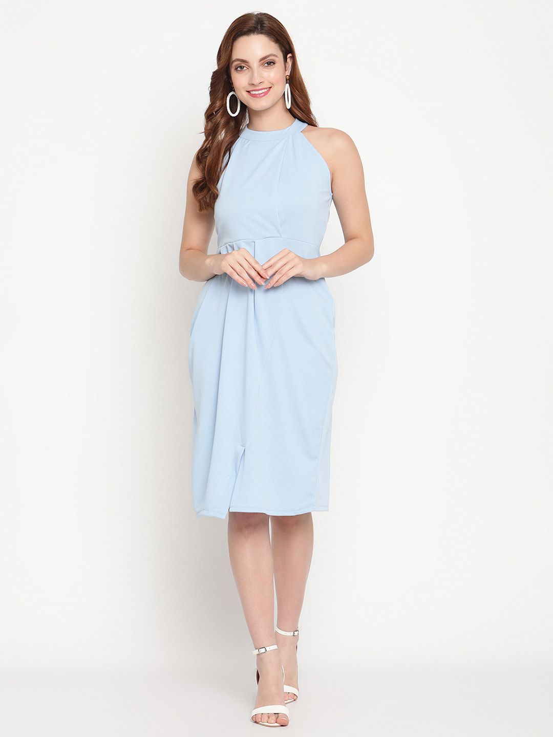 Sugathari Blue A-Line Dress Price in India