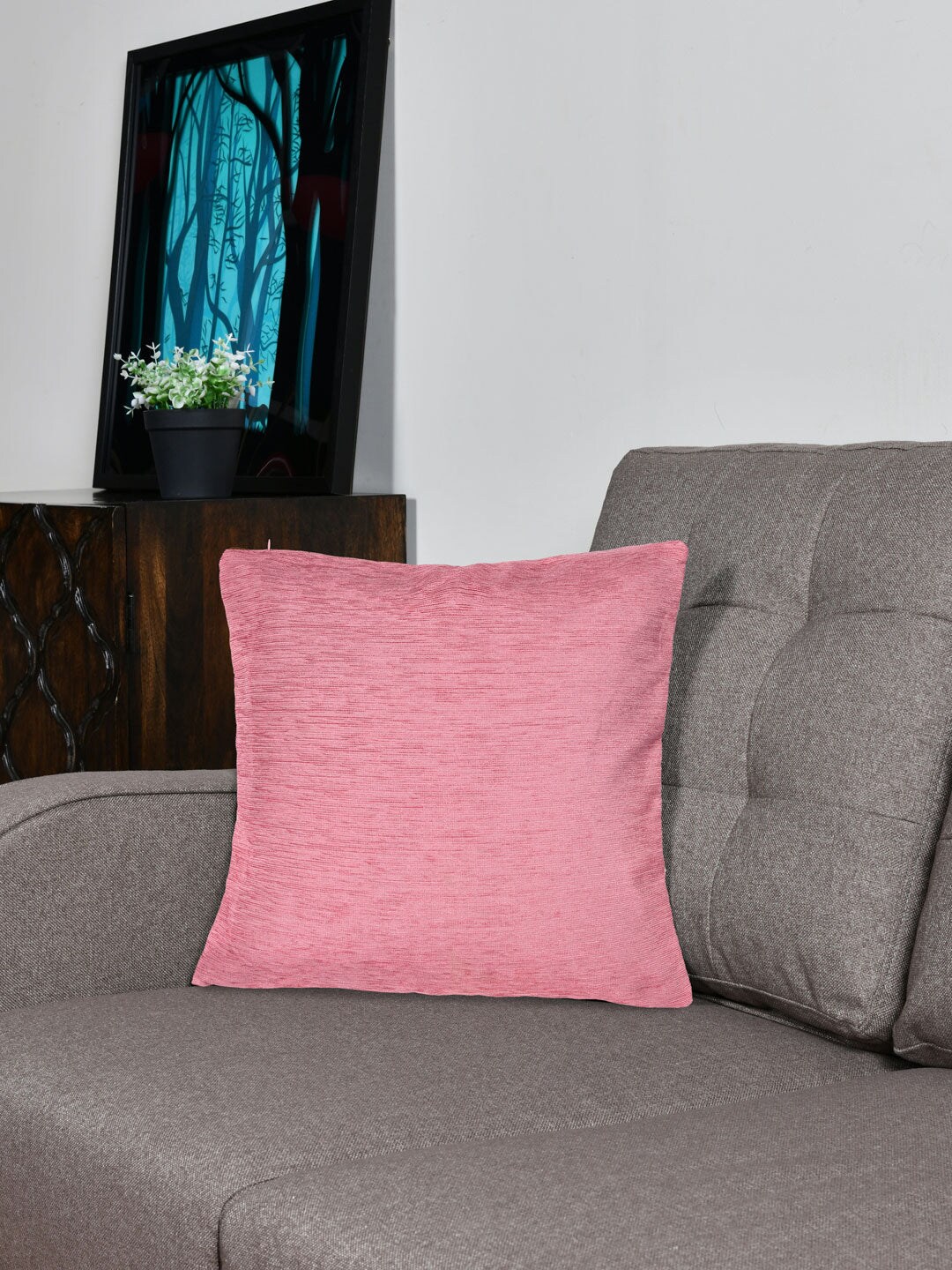 Athome by Nilkamal Pink Square Cushion Covers Price in India