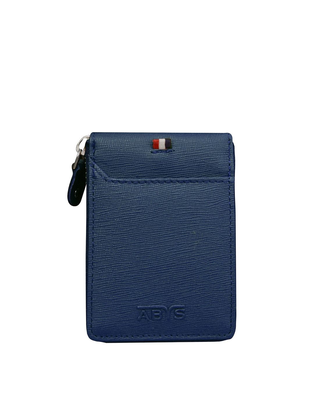 ABYS Unisex Blue Textured Leather Card Holder Price in India