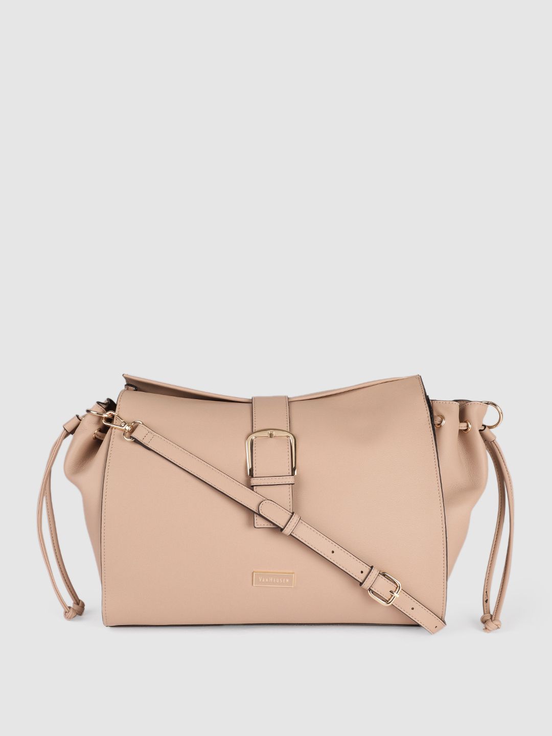 Van Heusen Beige Solid Sling Bag Price in India