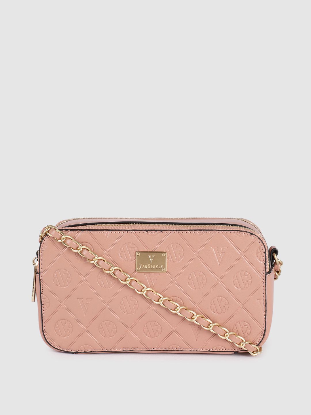 Van Heusen Women Pink Quilted Sling Bag Price in India