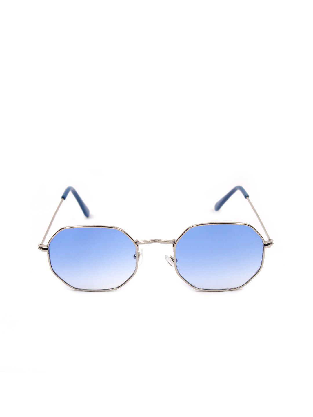 FUZOKU Unisex Blue Lens & Gold-Toned Oval Sunglasses with UV Protected Lens FZKSS2020SG0326 Price in India