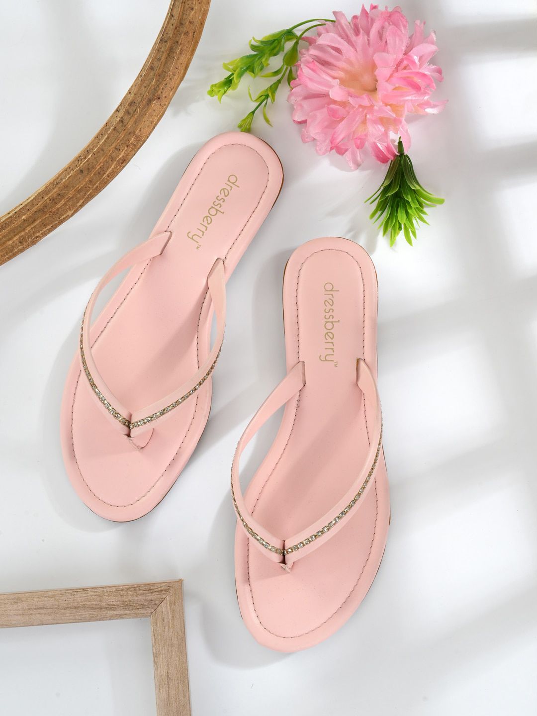 DressBerry Women Pink Open Toe Flats Price in India