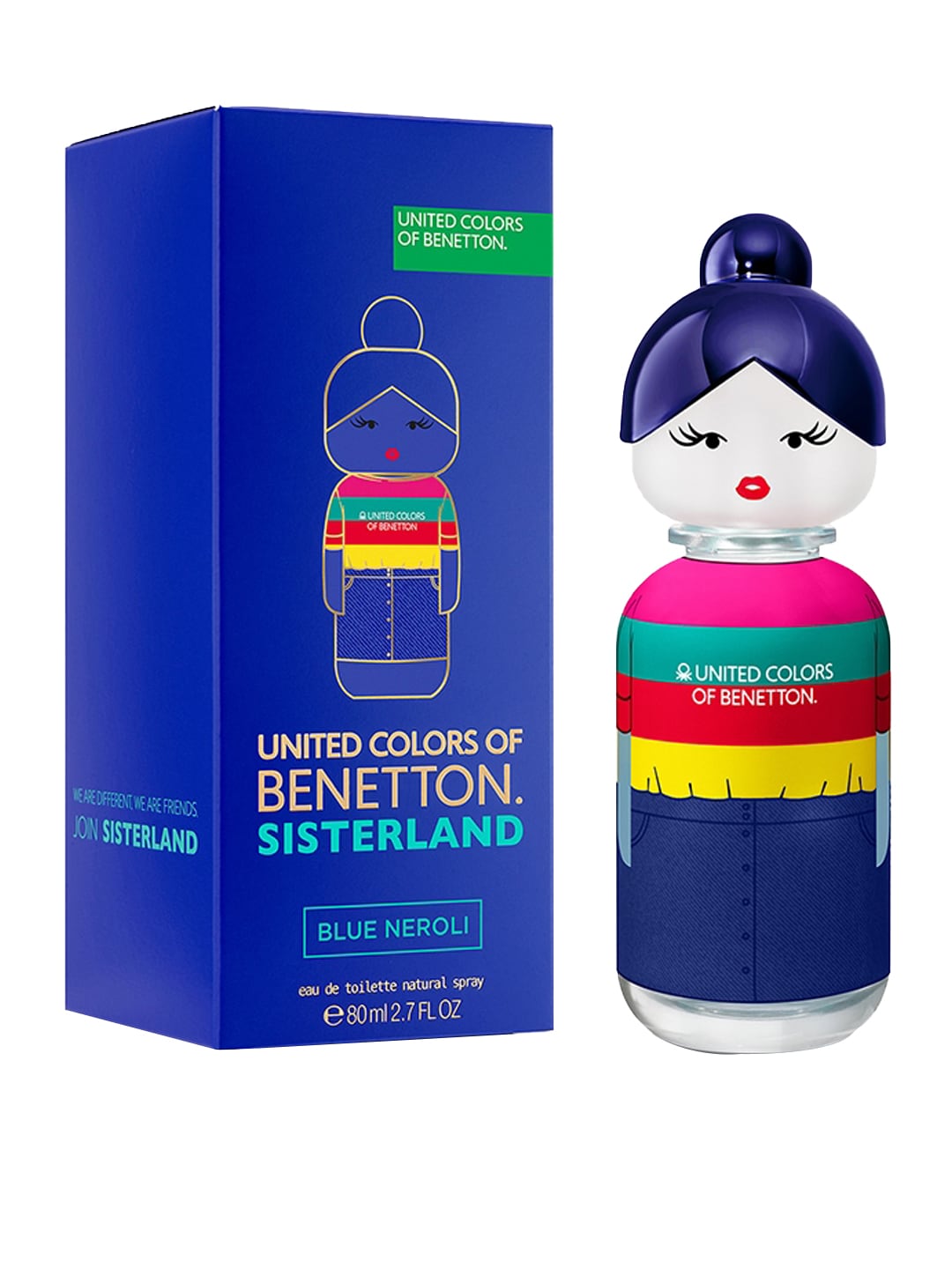United Colors of Benetton Women Sisterland Blue Neroli Eau De Toilette 80 ml Price in India