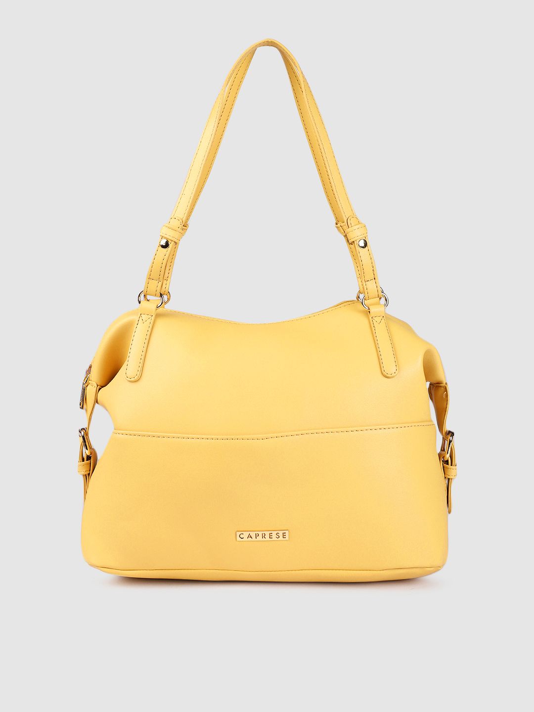 Caprese Yellow Structured Shoulder Bag Price in India