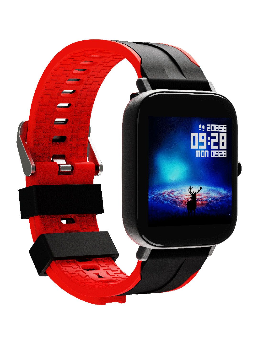 WINGS Strive 100 with Real SPO2 Smart Watch  - Red Price in India