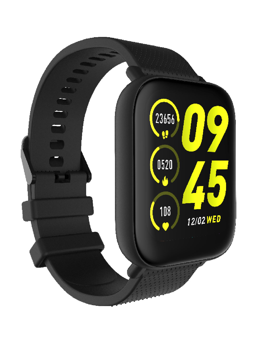 WINGS Strive 300 Smart Watch With Full Touch IPS Screen & IP68 Waterproof - Black Price in India