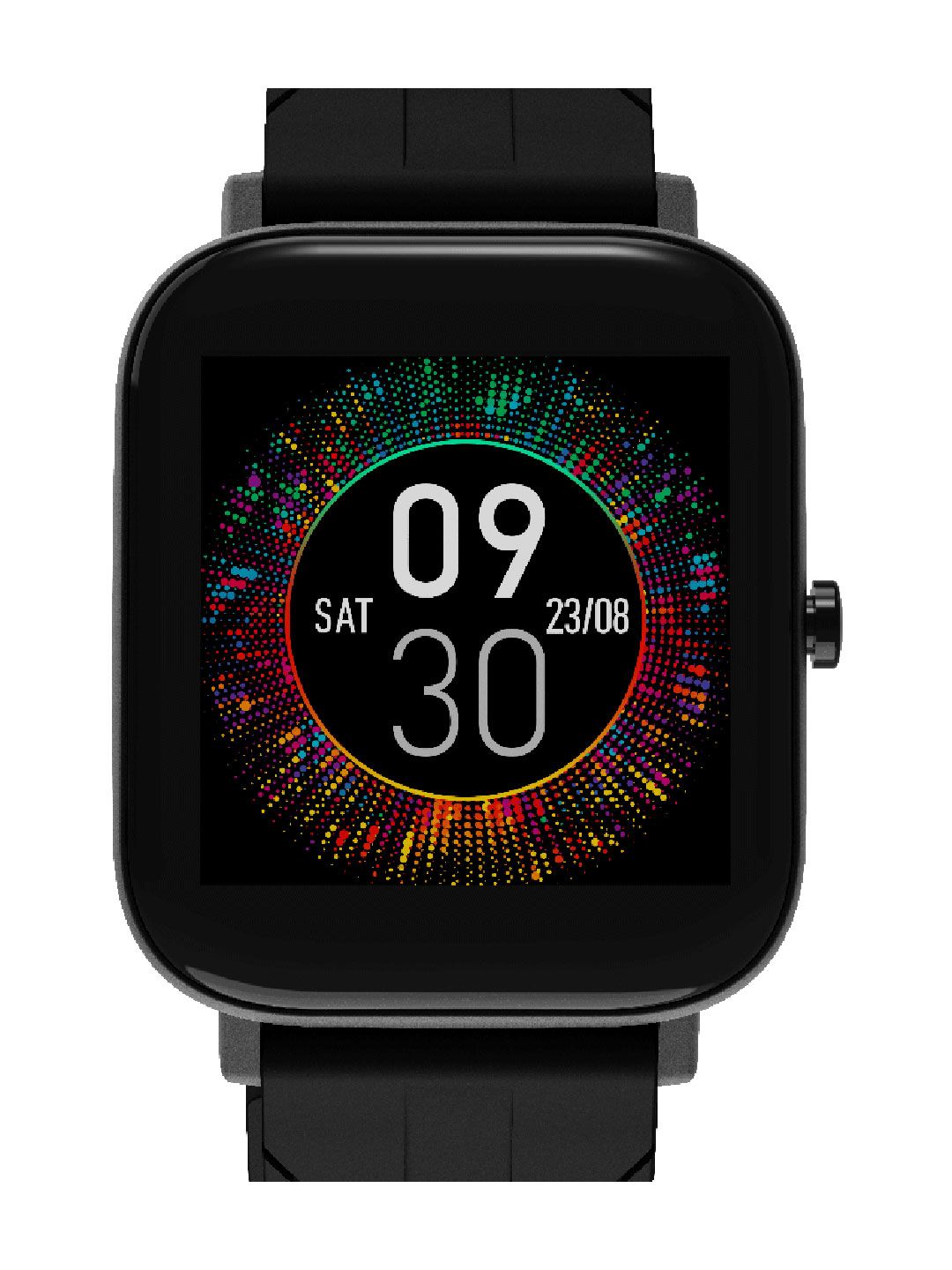 WINGS Strive 100 with Real SPO2 Large Display Smartwatch - Black Price in India