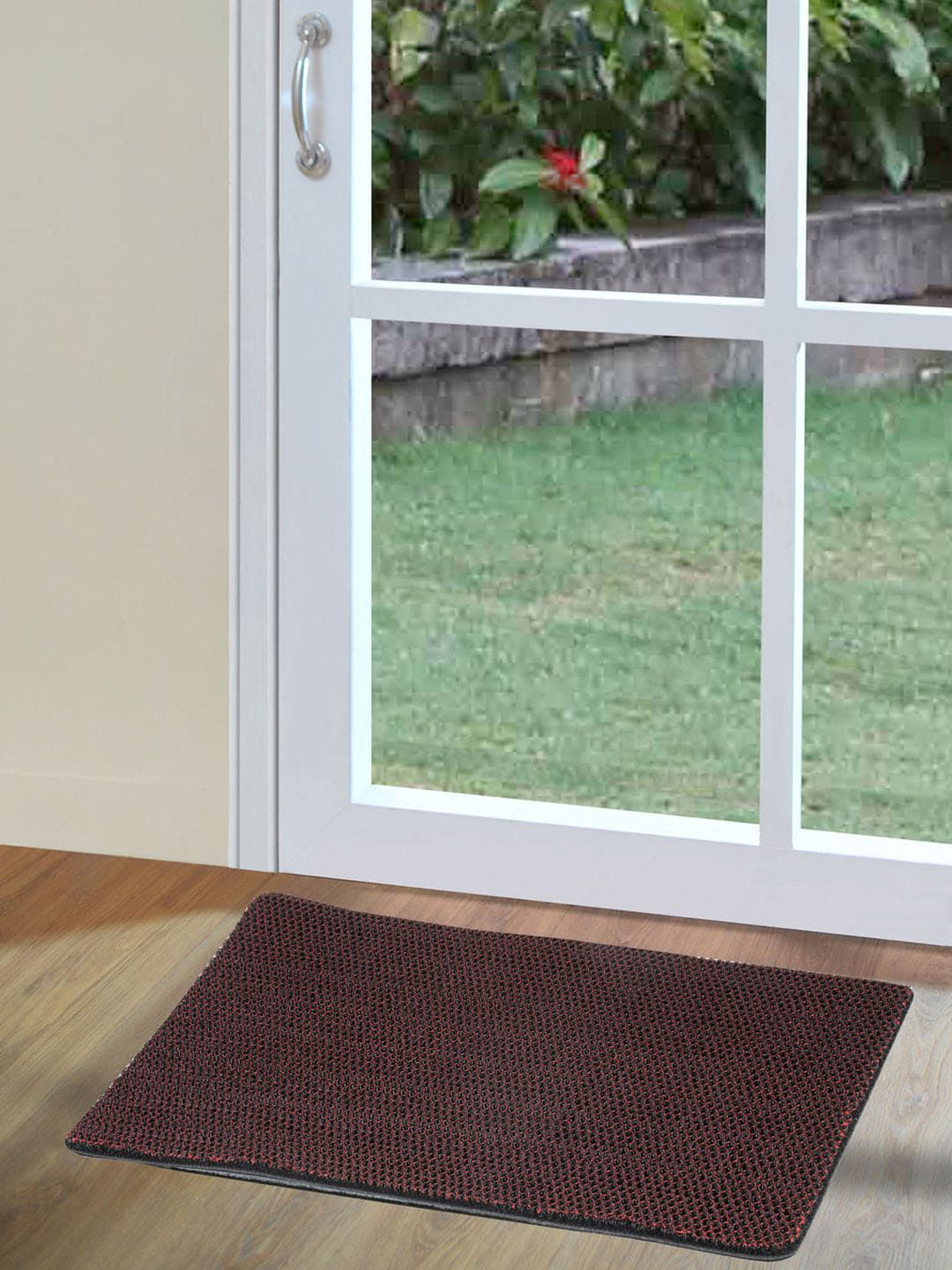 Athome by Nilkamal Red Solid Anti-Skid Doormat Price in India
