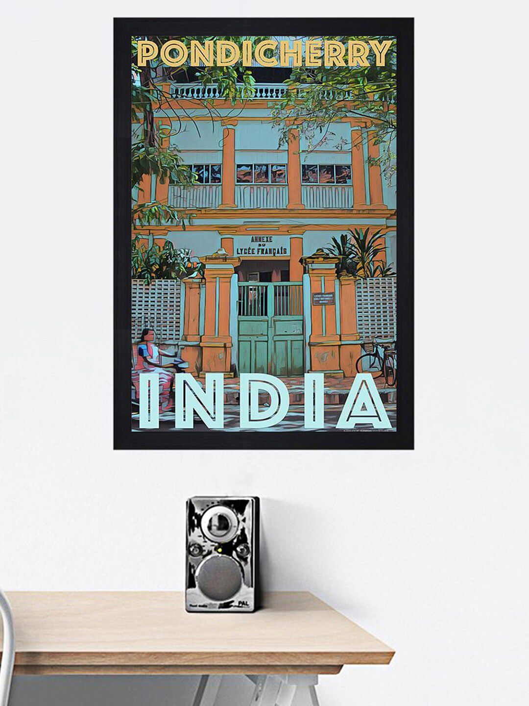 Gallery99 Multicoloured Door Face Pondicherry India Paper Framed Wall Art Price in India