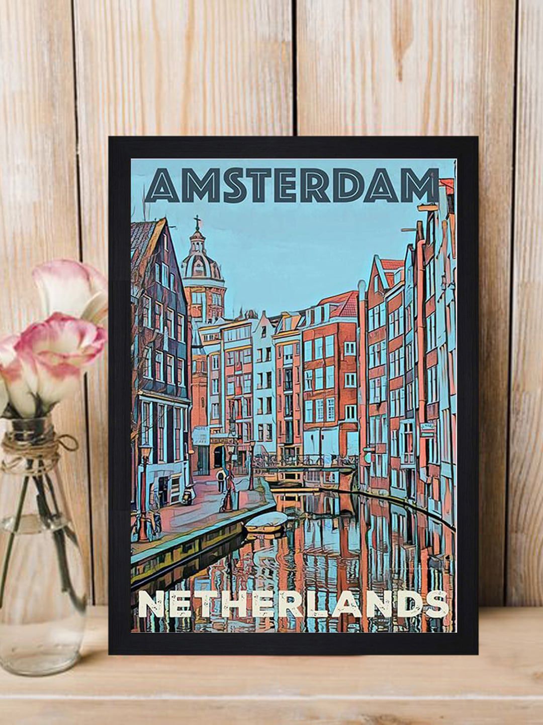 Gallery99 Multicolored Amsterdam Nether Lands Framed Wall Art Price in India