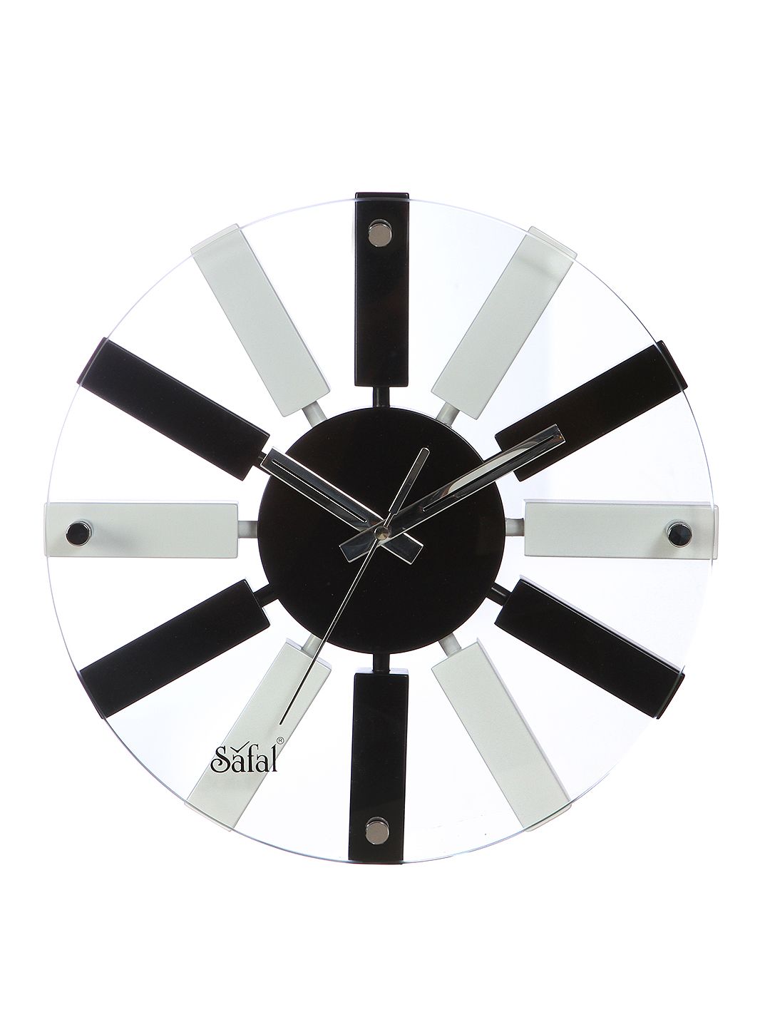 Safal Black & White 31 cm Analogue Wall Clock Price in India