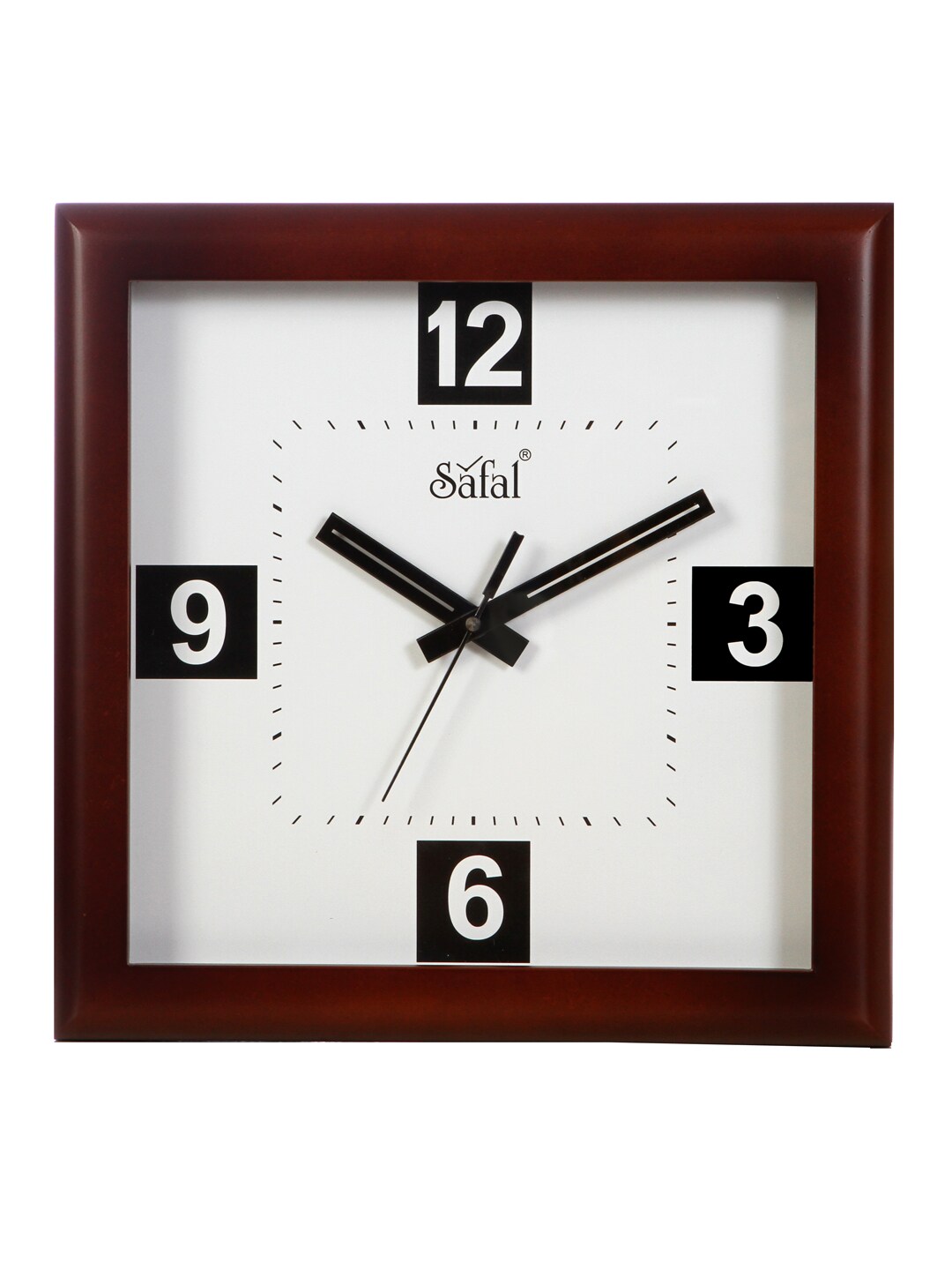 Safal White & Brown Dial 29 cm Analogue Wall Clock Price in India