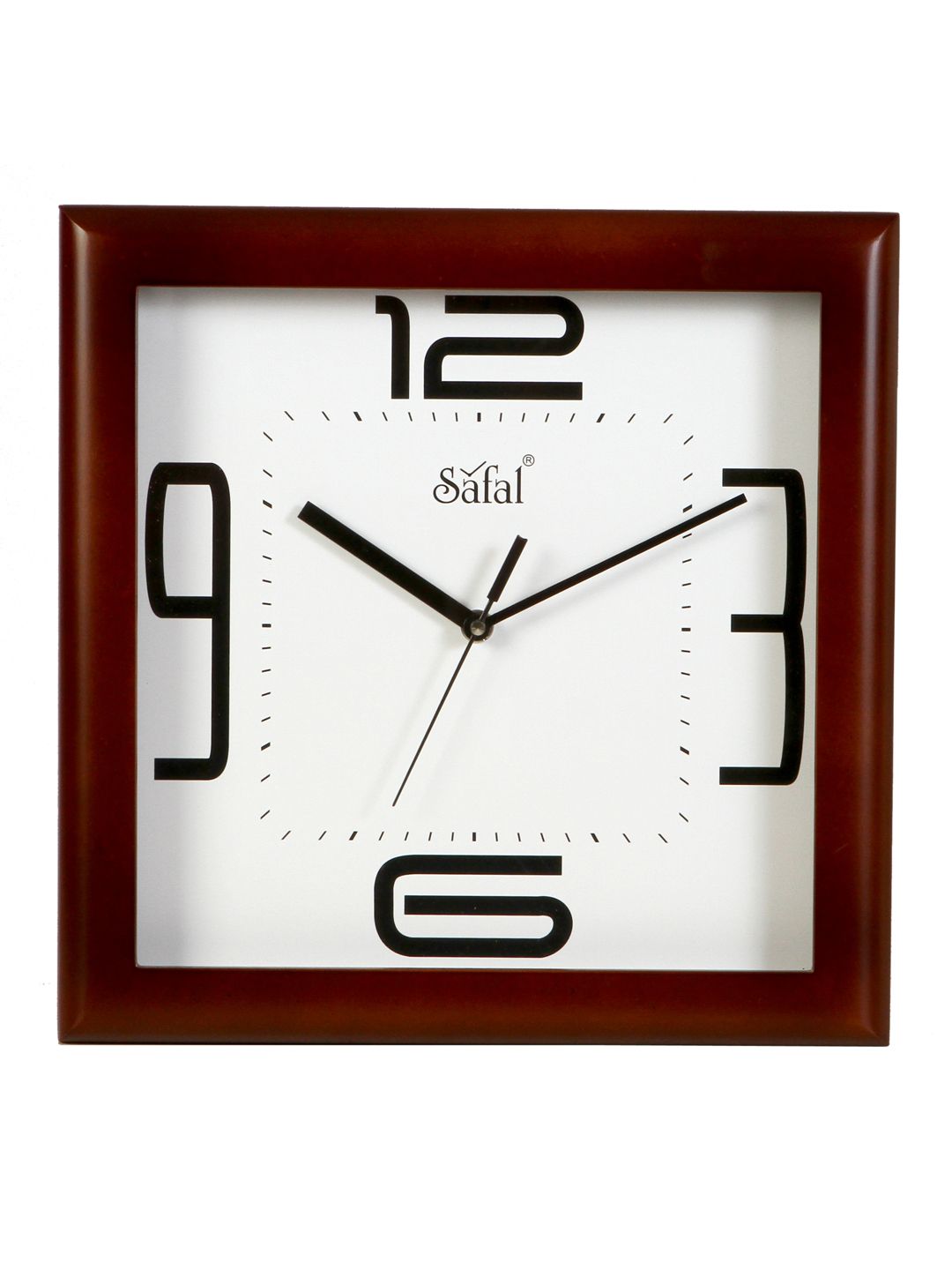 Safal White & Brown Dial 29 cm Analogue Wall Clock Price in India