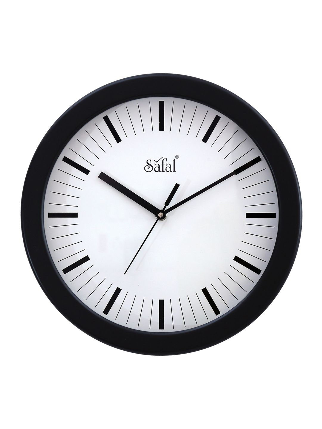 Safal White & Black Dial 29 cm Analogue Wall Clock Price in India