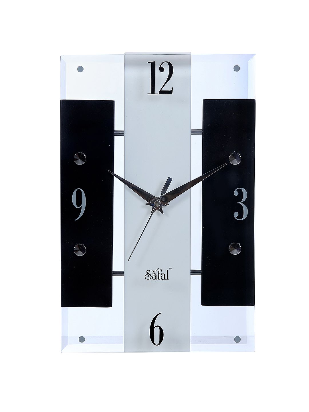 Safal Black & White 18 cm Analogue Wall Clock Price in India