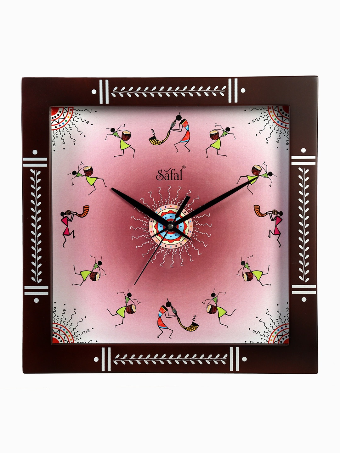 Safal Multicoloured Dial Warli Art 29 cm Analogue Wall Clock Price in India