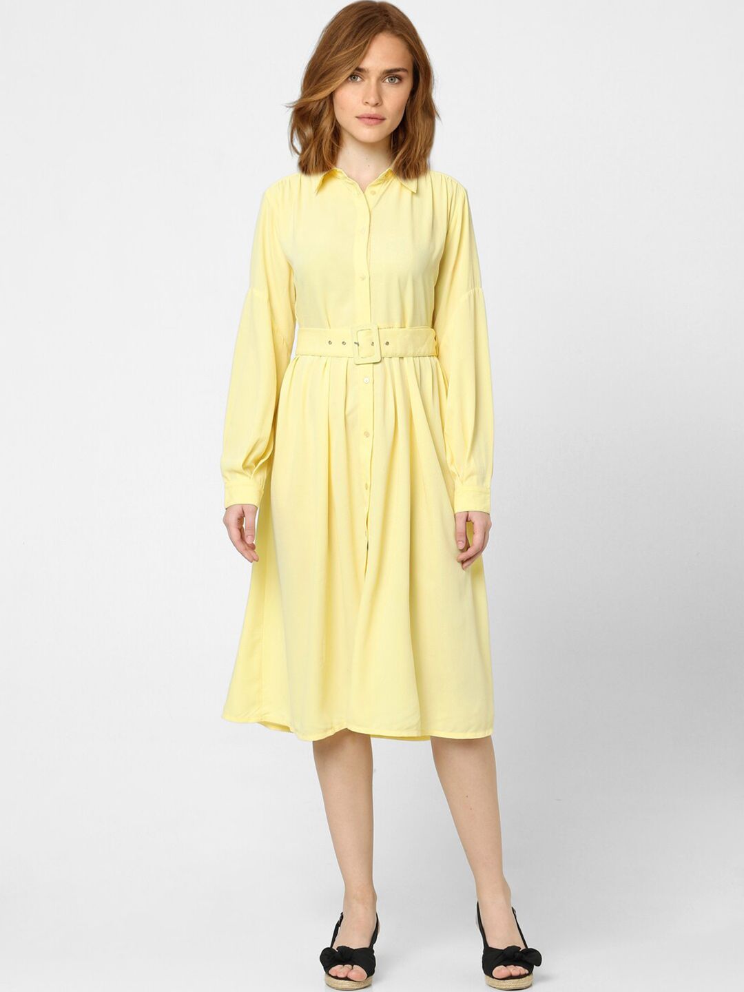 Vero Moda Yellow Midi Dress Price in India