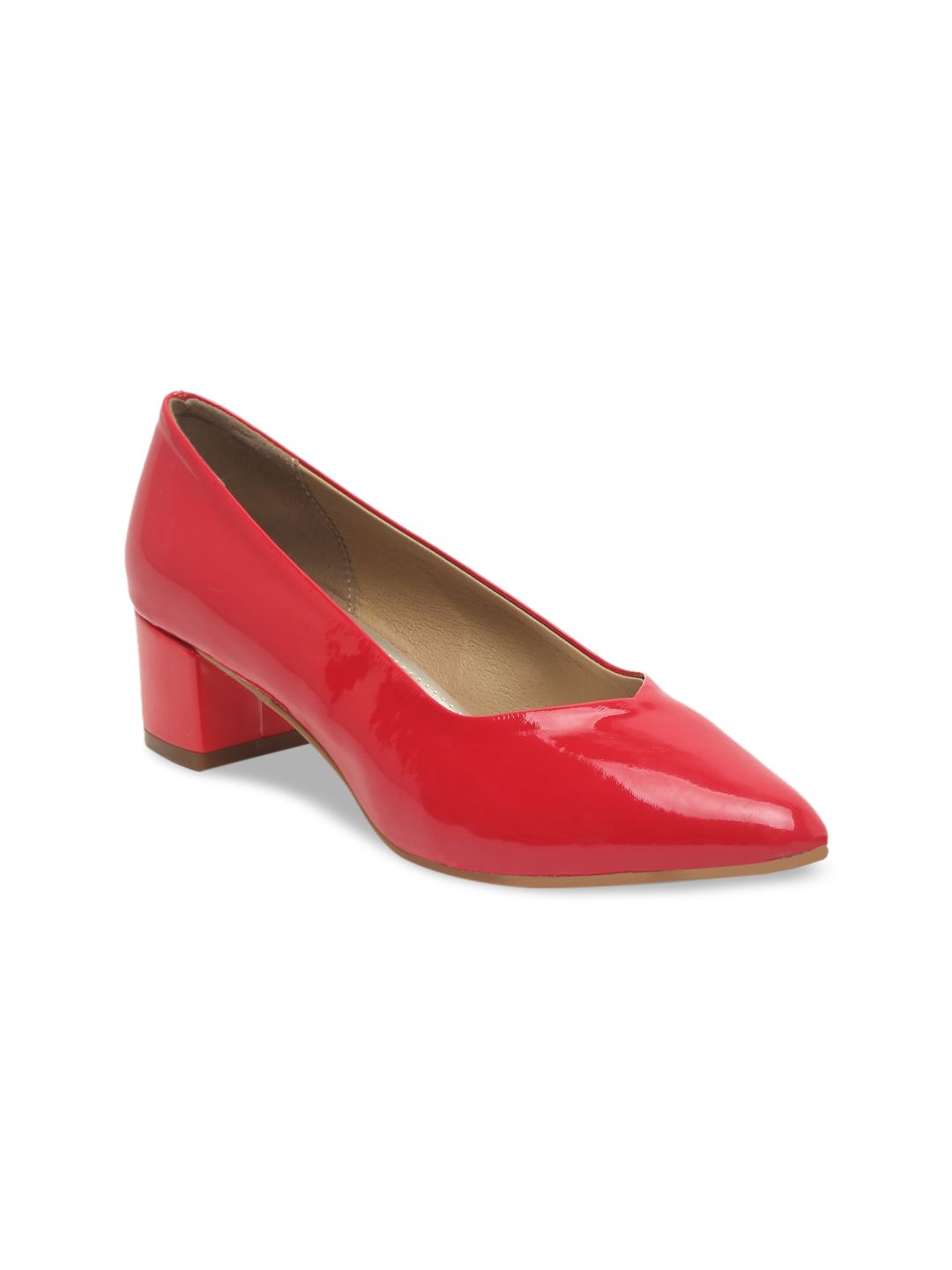 Flat n Heels Red Block Pumps Price in India