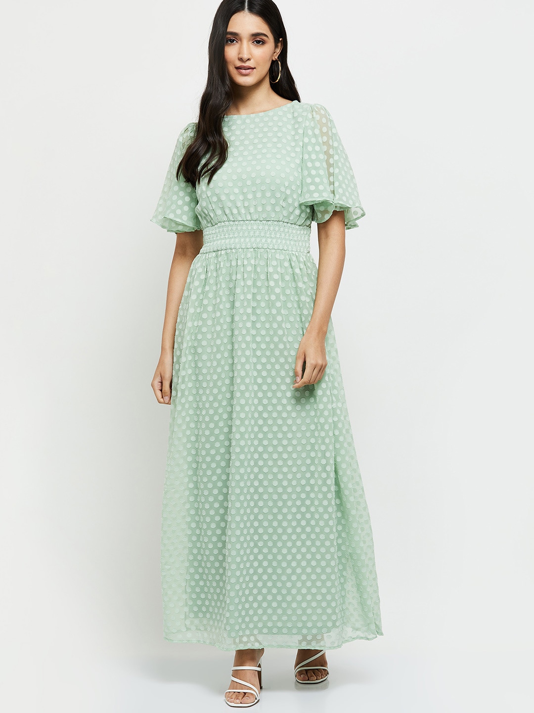 max Sea Green Maxi Dress Price in India