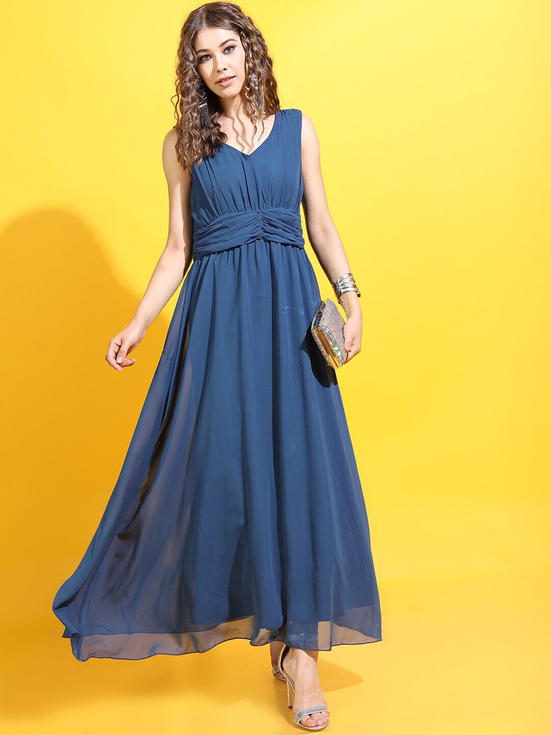 Tokyo Talkies Women Blue Solid Dress Price in India