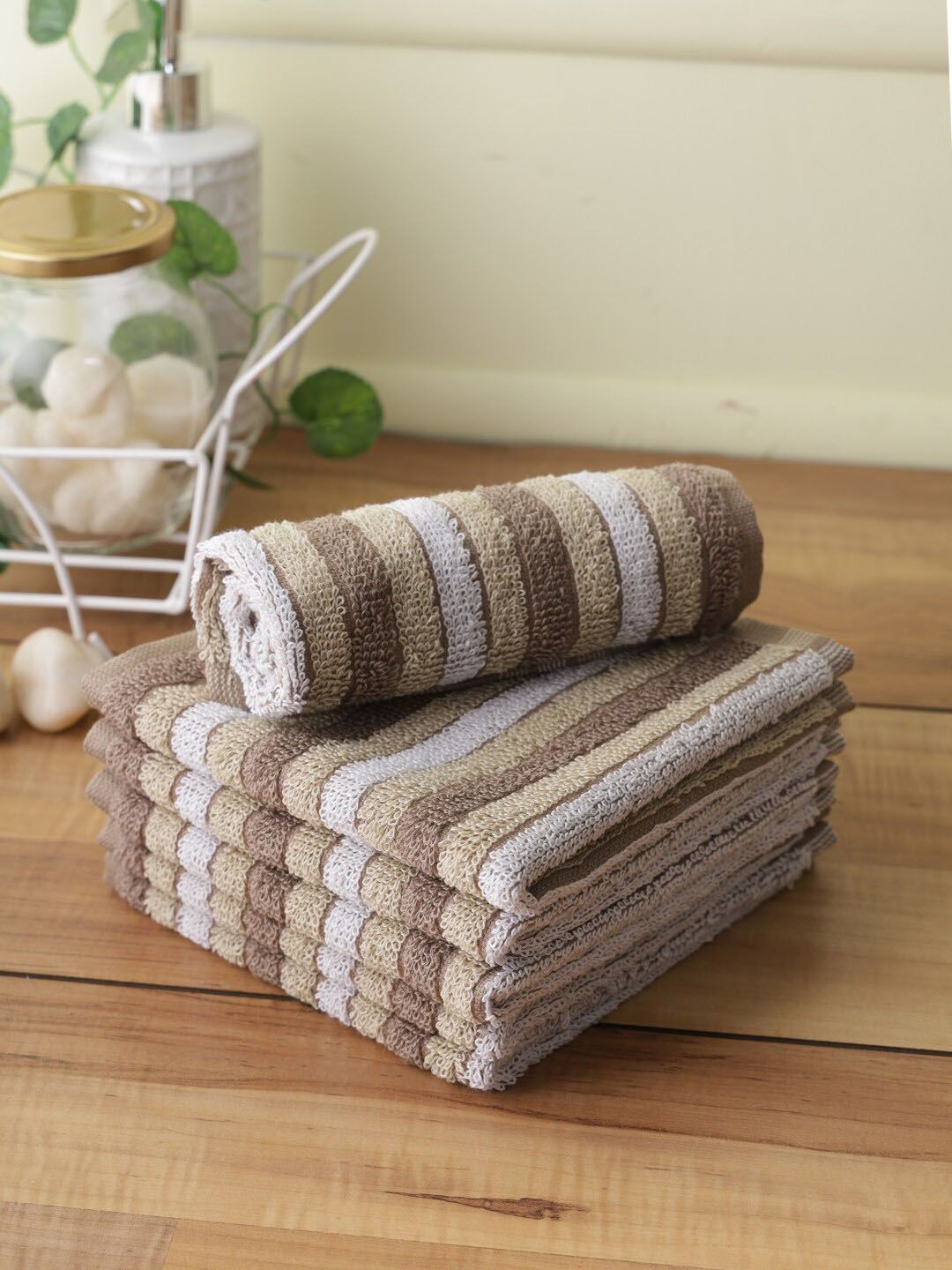 Softweave Unisex Brown 450 GSM Pure Cotton Face Towels Price in India