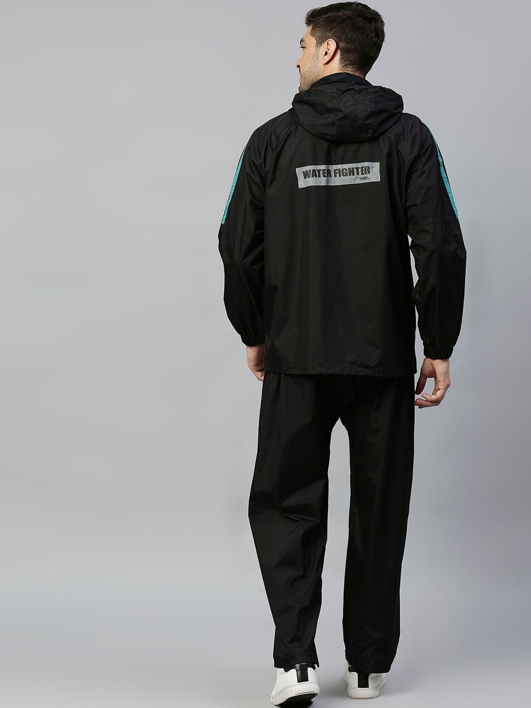 Buy Zeel Men Black & Green Solid Waterproof Rain Suit - Rain Suit