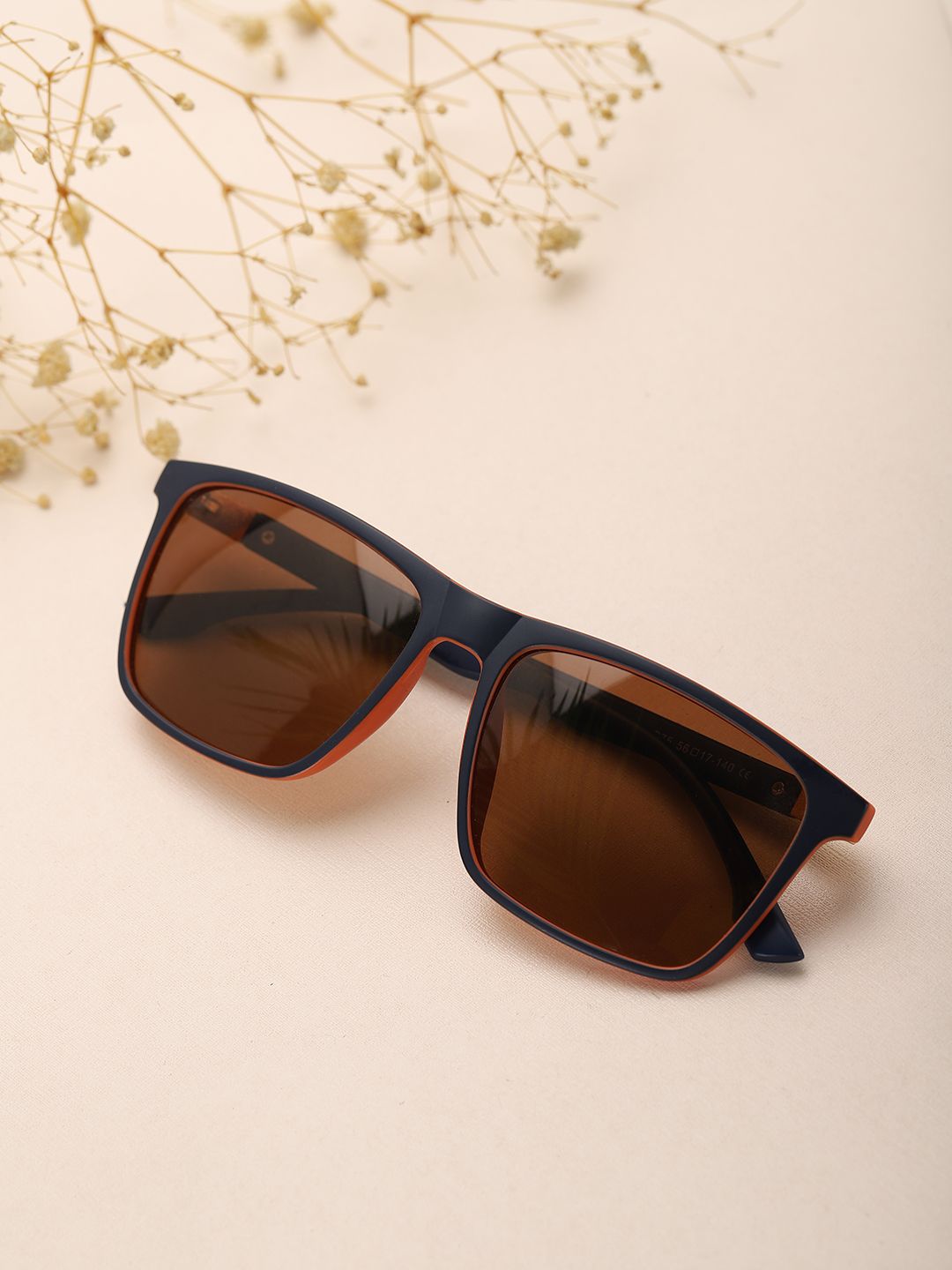 Carlton London Men Brown Lens & Blue Wayfarer Sunglasses CLSM023