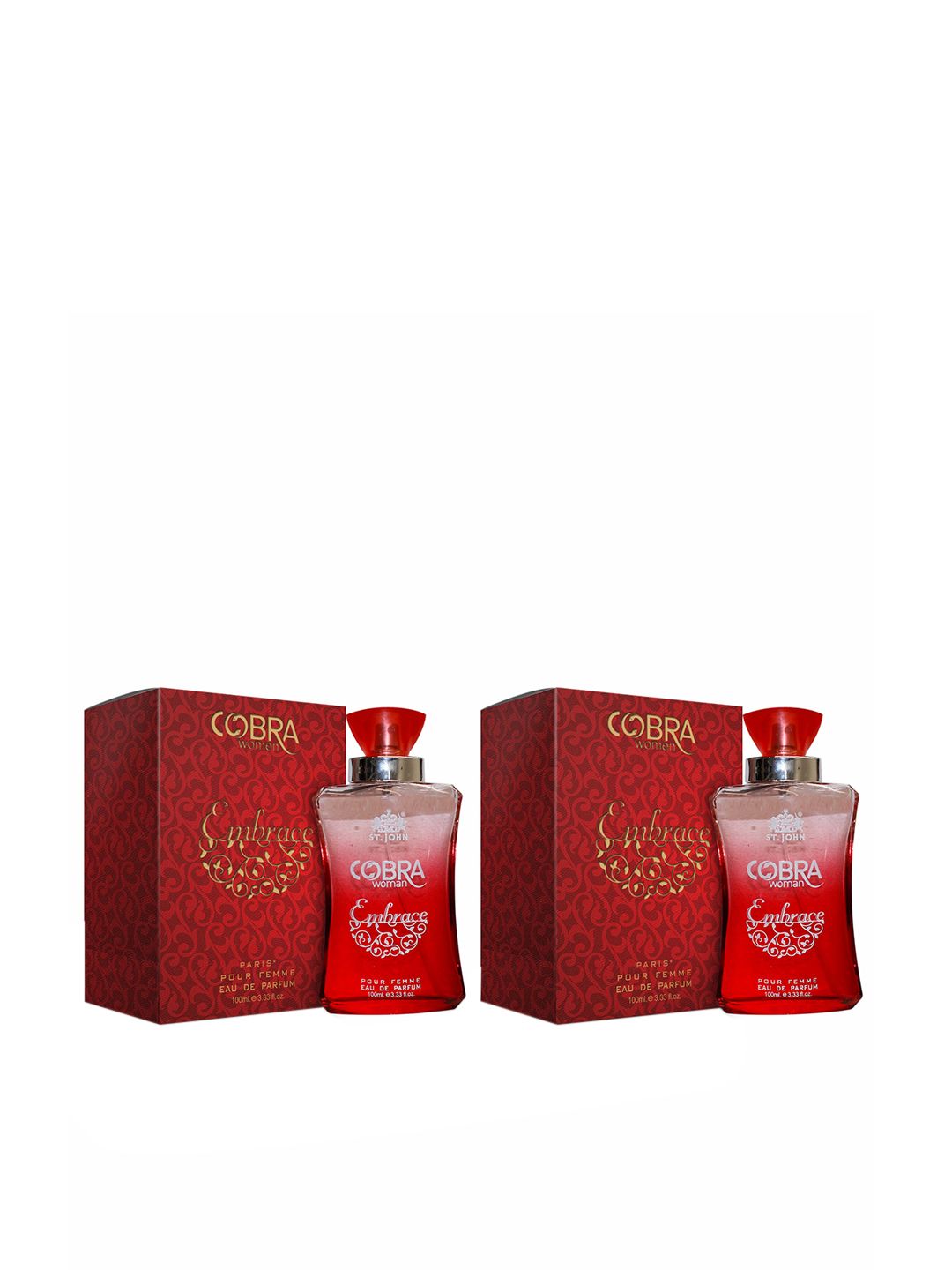St. John Women Set of 2 Cobra Embrace Paris Eau De Parfum - 100 ml Each Price in India