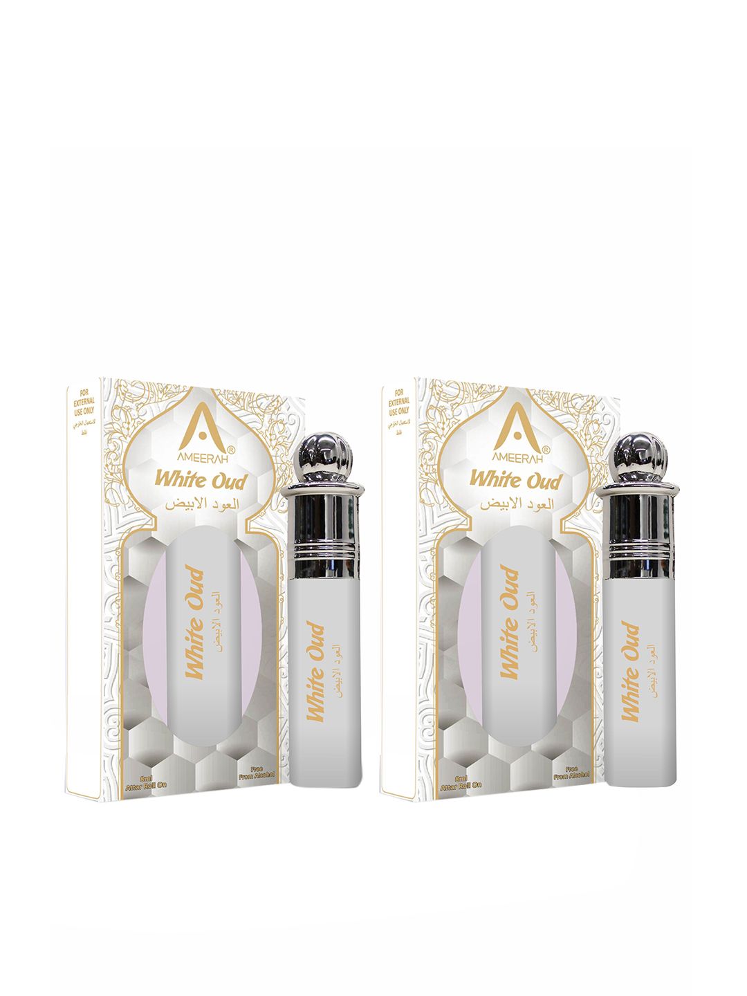 St. John Set of 2 White Oud Attar Roll Ons - 8 ml Each Price in India