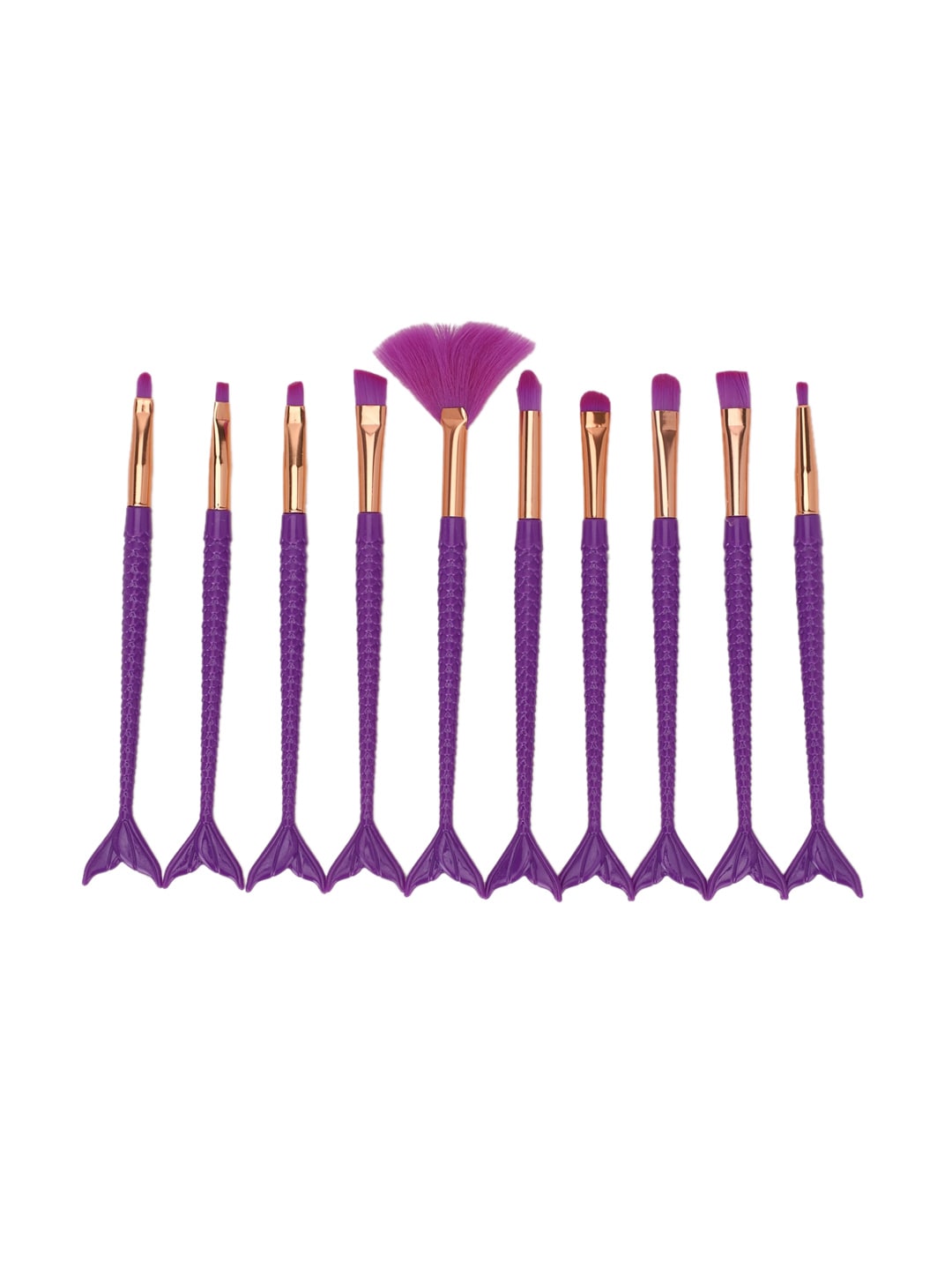 FOREVER 21 Purple Set of 10 Make Brushes Set Price in India