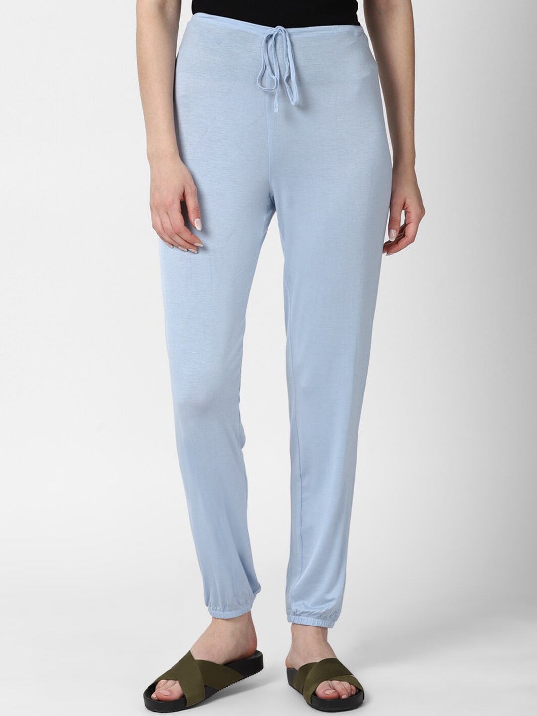 FOREVER 21 Women Blue Solid Lounge Pants Price in India