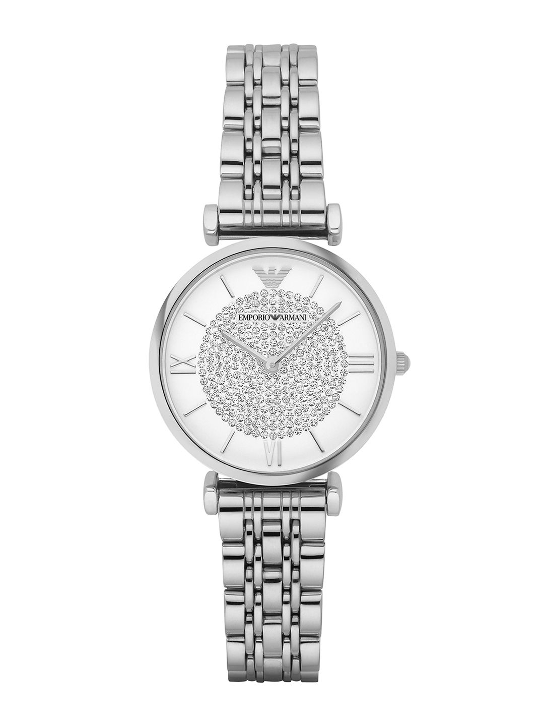 Emporio Armani Emporio Armani Women White & Silver-Toned Analogue Watch AR1925