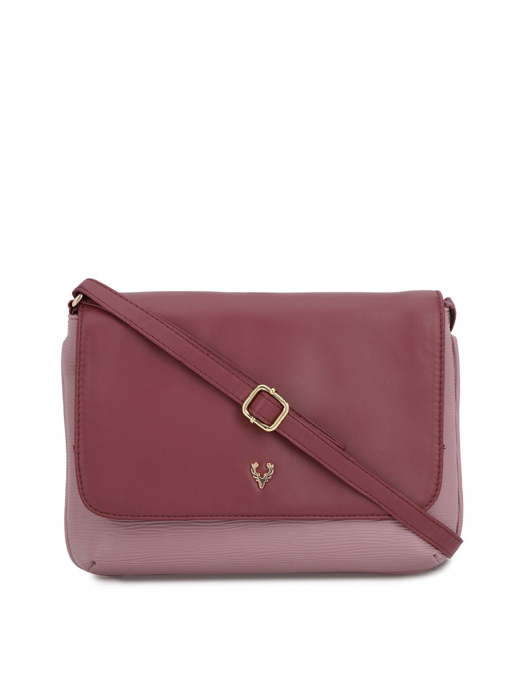 Allen Solly Woman Purple PU Structured Sling Bag Price in India