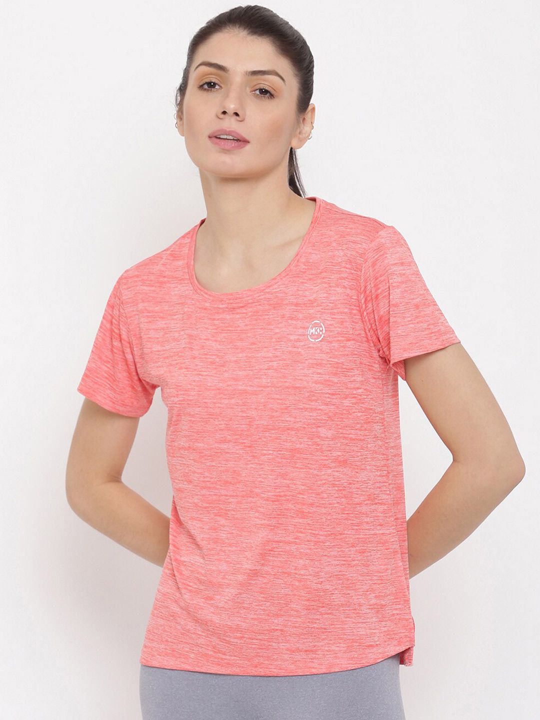 MKH Women Red Dri-FIT T-shirt Price in India