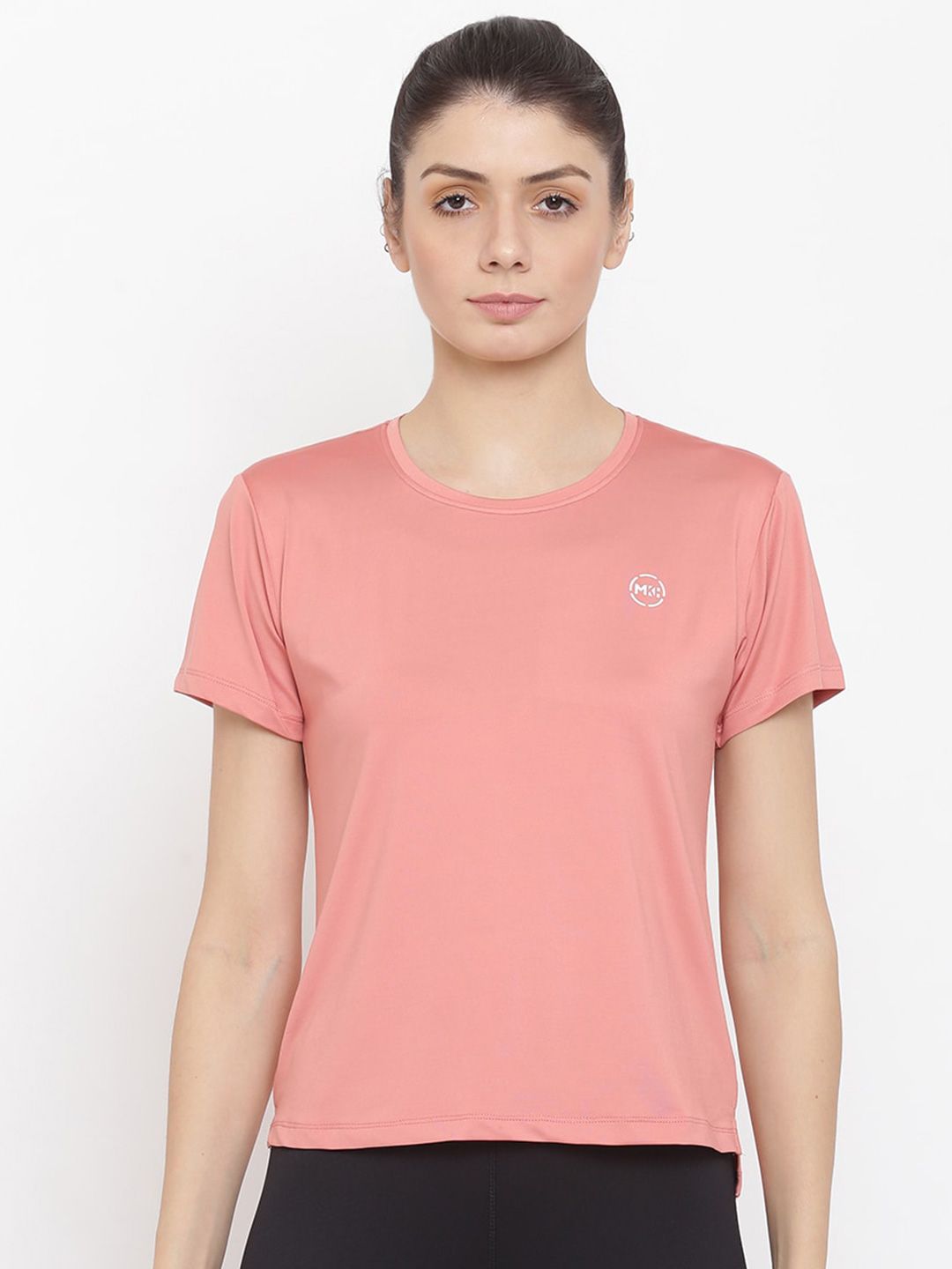 MKH Women Pink Dri-FIT  Sports T-shirt Price in India
