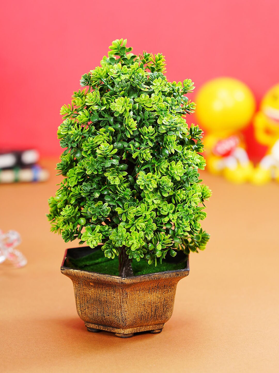 Dekorly  Green Wild Artificial  Plant With Vintage Pot Price in India