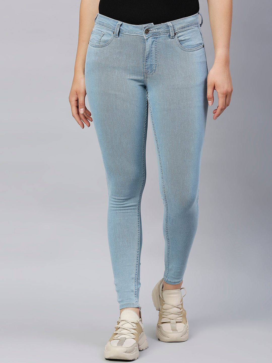 High Star Women Blue Slim Fit Stretchable Jeans Price in India