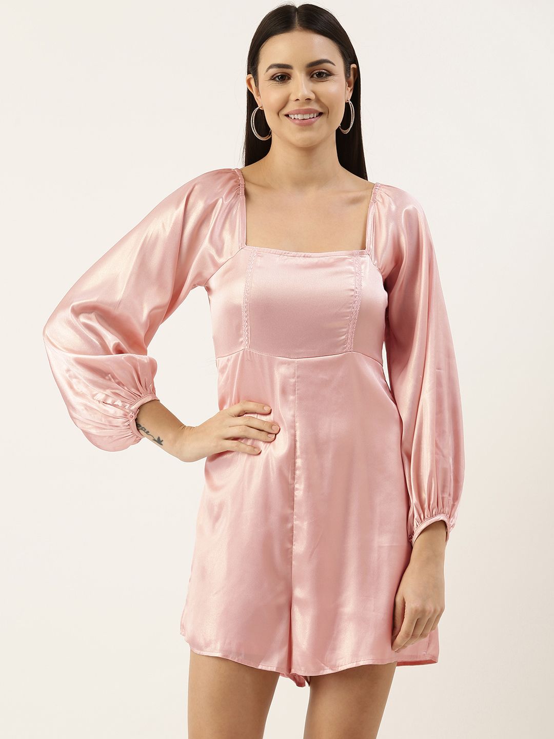 FOREVER 21 Pink Basic Jumpsuit Price in India