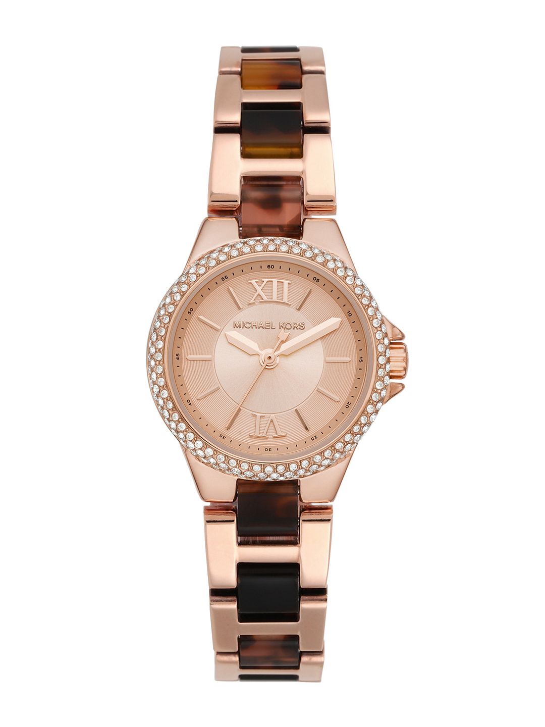 Michael Kors Women Rose Gold-Toned Dial & Multicoloured Straps Analogue Watch MK6866 Price in India