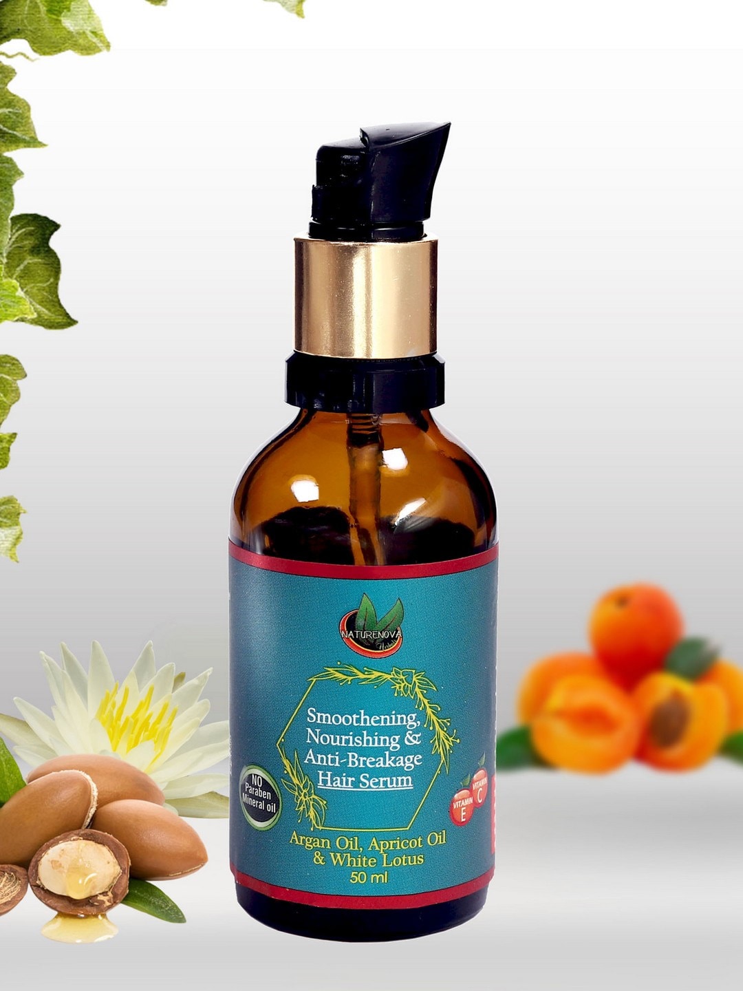 NatureNova Herbals Smoothening Nourishing & Anti-Breakage Hair Serum - 50ml Price in India
