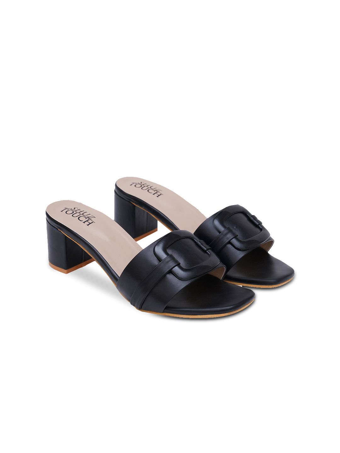 SHUZ TOUCH  mules Black  Block  heels Price in India