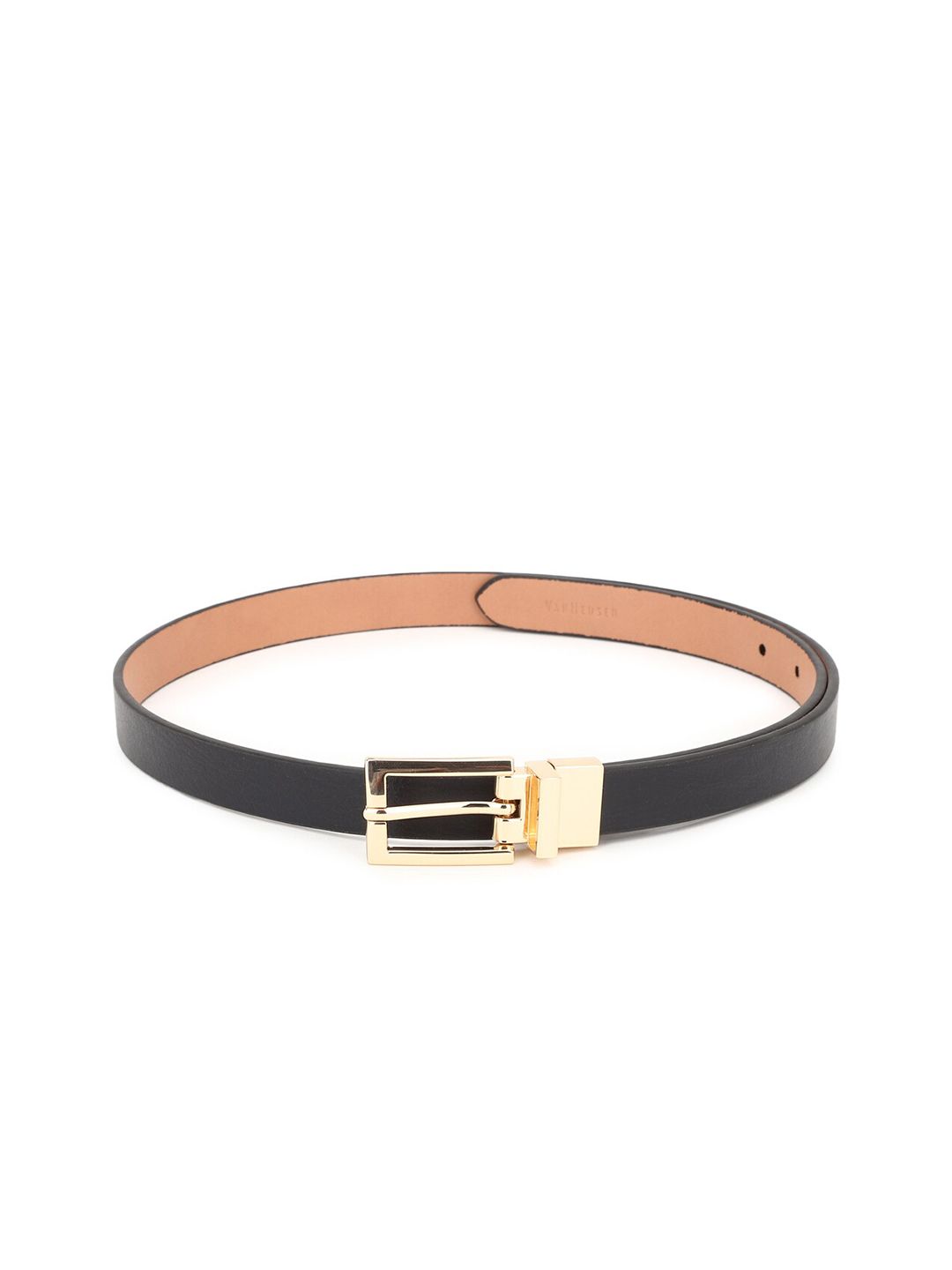 Van Heusen Woman Women Black PU Belt Price in India