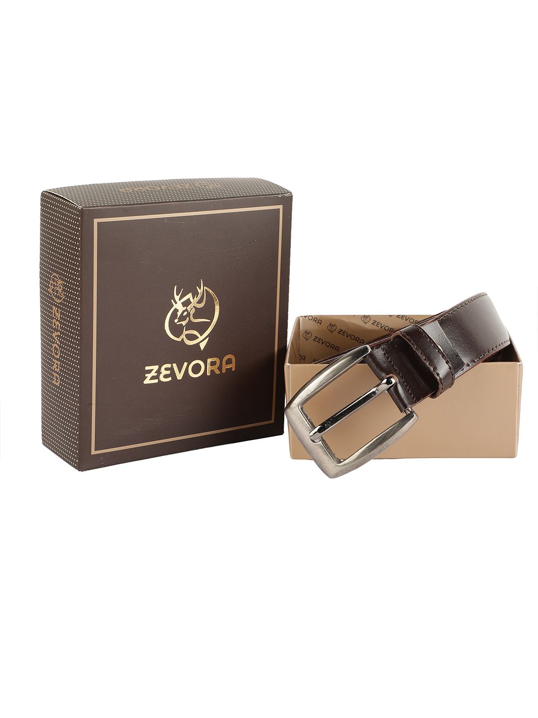 ZEVORA Women Brown Textured Belt Price in India