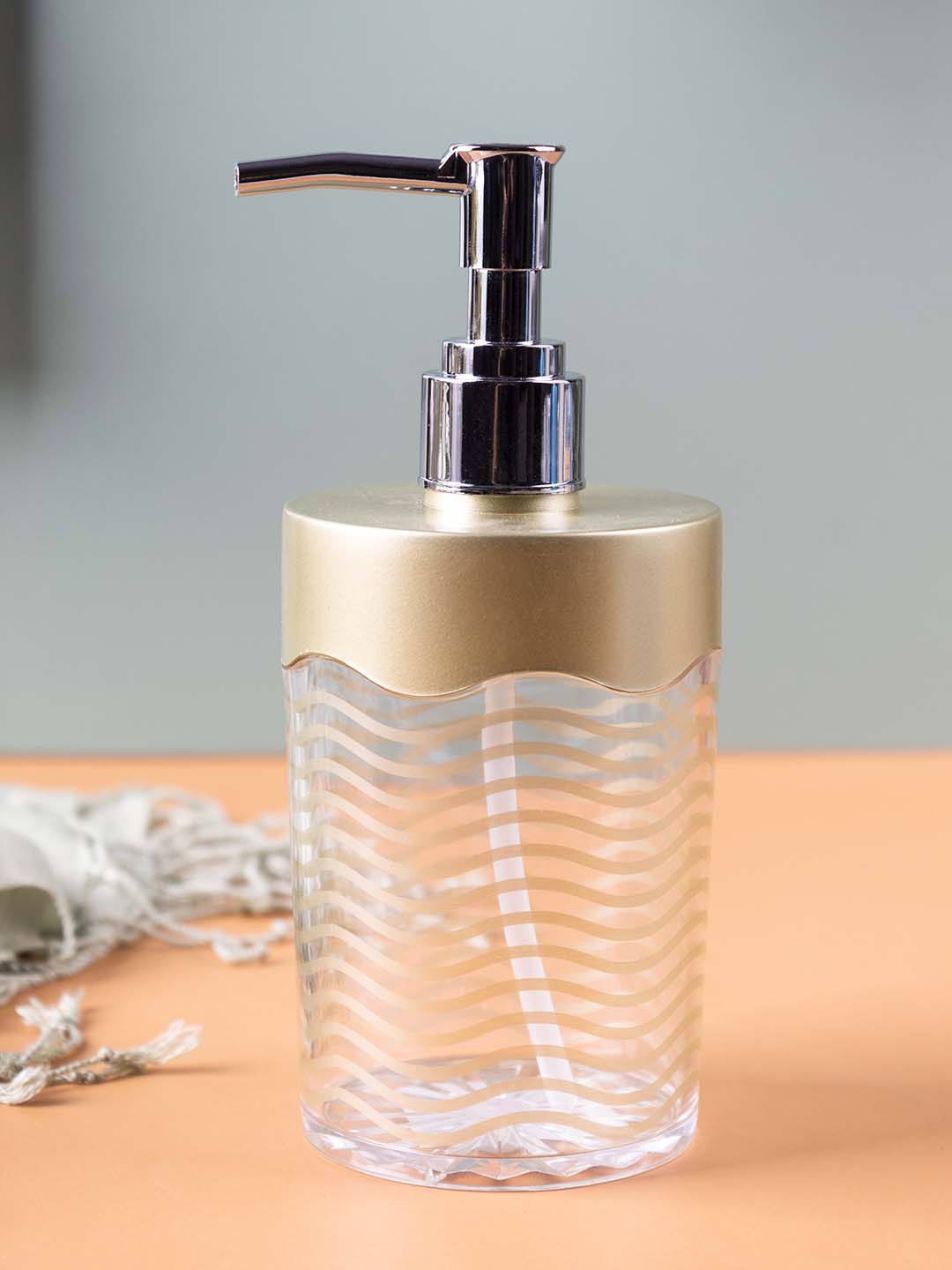 MARKET99 Green & White Printed Soap Dispenser