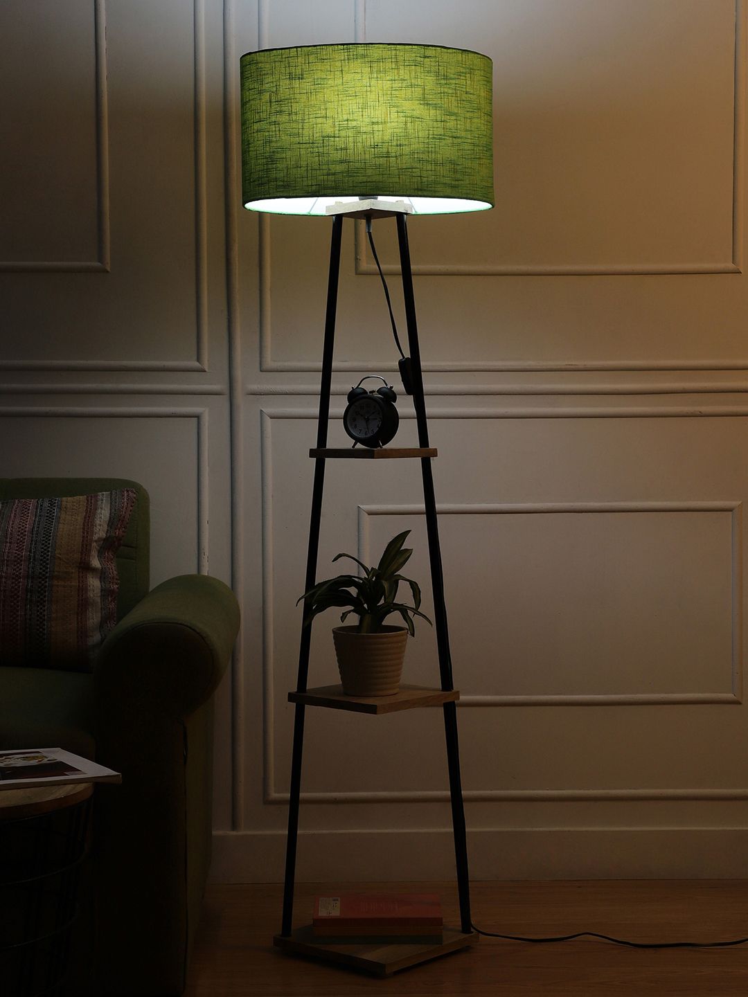 SANDED EDGE Green Printed Contemporary Floor Lamp Price in India
