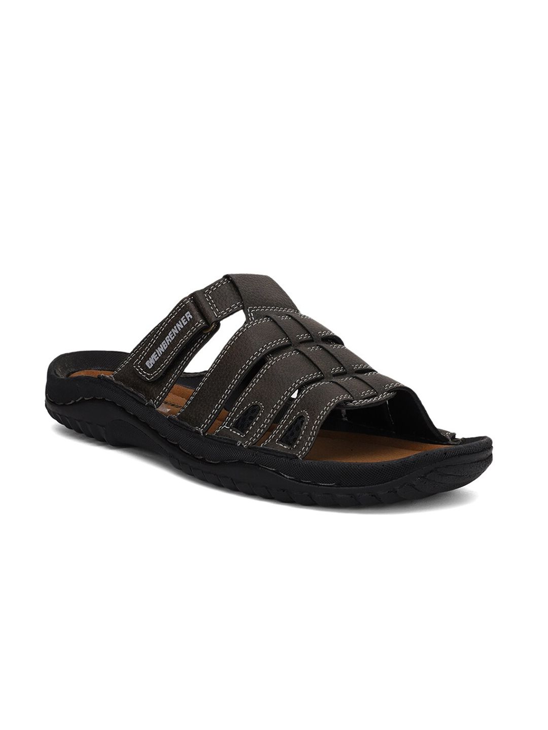 Weinbrenner Men Olive Green Solid Comfort Sandals