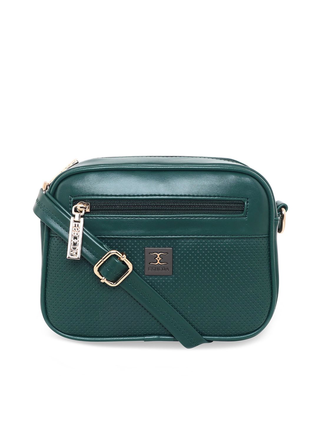 ESBEDA Green Textured PU Structured Sling Bag with Quilted Price in India