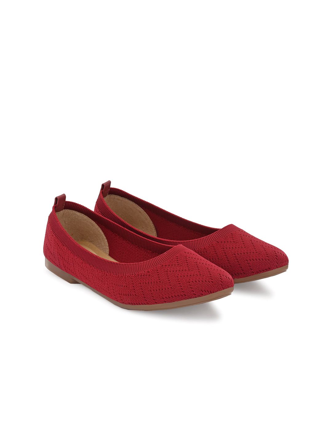 TAURENE Women Maroon Ballerinas Flats