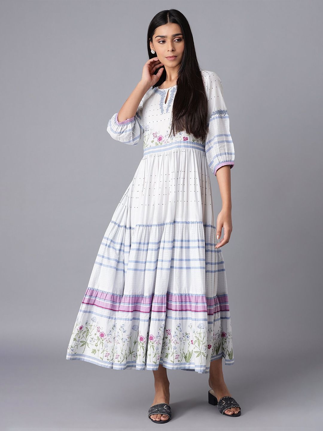 W Blue Maxi Dress Price in India